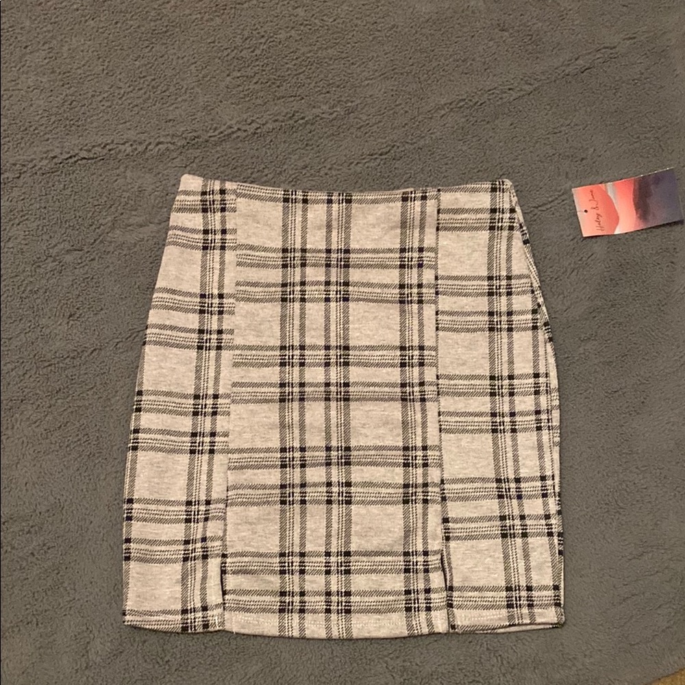 Plaid Gray Skirt